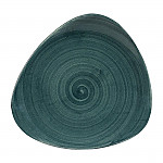 Churchill Stonecast Patina Triangular Plates Rustic Teal 229mm (Pack of 12)