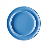 Kristallon Gala Colour Rim Melamine Plate Blue 260mm (Pack of 6)