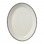 Steelite Charcoal Dapple Oval Coupe Plates 280mm (Pack of 12)