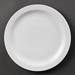 Olympia Whiteware Narrow Rimmed Plates 280mm (Pack of 6)