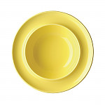 Olympia Heritage Raised Rim Bowls Yellow 205mm (Pack of 4)