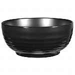 Art de Cuisine Black Glaze Ripple Bowls Large (Pack of 4)