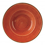 Churchill Stonecast Round Wide Rim Bowl Spiced Orange 277mm (Pack of 12)