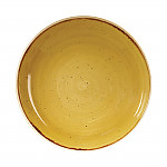 Churchill Stonecast Round Coupe Bowl Mustard Seed Yellow 248mm (Pack of 12)