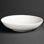 Olympia Cavolo Flat Round Bowls White Speckle 143mm (Pack of 6)