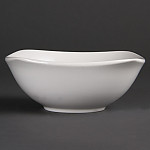 Olympia Whiteware Rounded Square Bowls 180mm (Pack of 12)