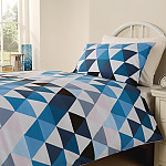 Mitre Essentials Geo Housewife Pillowcase Blue