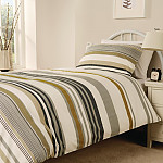 Mitre Essentials Madison Stripe Housewife Pillowcase Olive