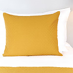 Mitre Essentials Quilted Waffle Cushion Cover Ochre