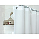Mitre Essentials Plain Shower Curtain White