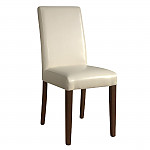 Bolero Faux Leather Dining Chairs Cream (Pack of 2)