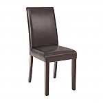 Bolero Faux Leather Dining Chair Dark Brown (Box 2)