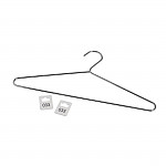 Chrome Plated Steel Hangers with Tags (Pack of 50)