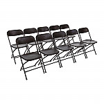 Bolero PP Folding Chairs Black (Pack of 10)