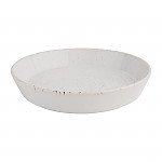 Olympia Cavolo Flat Round Bowls White Speckle 220mm (Pack of 4)