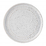 Olympia Cavolo Flat Round Plates White Speckle 180mm (Pack of 6)