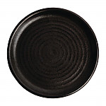 Olympia Canvas Small Rim Round Plate Delhi Black 180mm (Pack of 6)
