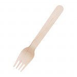 Fiesta Green Biodegradable Disposable Wooden Forks (Pack of 100)
