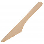Fiesta Green Biodegradable Disposable Wooden Knives (Pack of 100)