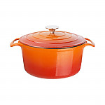 Vogue Orange Round Casserole Dish 3.2Ltr