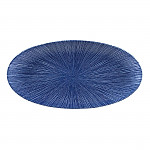 Churchill Studio Prints Agano Oval Chefs Plates Blue 299 x 150mm (Pack of 12)