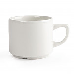 Churchill Plain Whiteware Stacking Maple Tea Cups 199ml (Pack of 24)