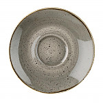Churchill Stonecast Round Cappuccino Saucers Peppercorn Grey 158mm
