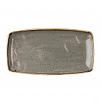 Churchill Stonecast Rectangular Plate Peppercorn Grey 350 x 185mm (Pack of 6)