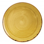Churchill Stonecast Round Coupe Plate Mustard Seed Yellow 288mm (Pack of 12)
