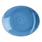 Churchill Stonecast Oval Plate Cornflower Blue 197 x 160mm (Pack of 12)