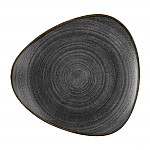 Churchill Stonecast Raw Lotus Plate Black 229mm (Pack of 12)