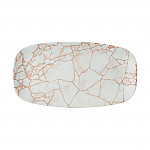 Churchill Studio Prints Kintsugi Oblong Plates Coral 298X152mm (Pack of 12)