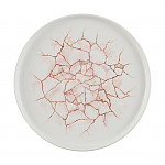 Churchill Studio Prints Kintsugi Walled Plates Coral 260mm (Pack of 6)