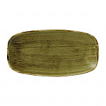 Stonecast Plume Olive Chefs' Oblong Plate No. 3 11 3/4 x 6 