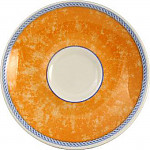 Churchill New Horizons Marble Border Espresso Saucers Orange 115mm