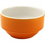 Churchill New Horizons Colour Glaze Consomme Bowls Orange 105mm