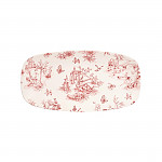 Churchill Vintage Prints Rectangular Plates Cranberry Toile 298mm (Pack of 12)