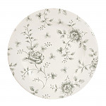 Churchill Vintage Prints Rose Chintz Profile Plates Grey 170mm (Pack of 6)