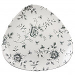Churchill Vintage Prints Grey Rose Chintz Pattern Triangle Plate 229mm (Pack of 12)
