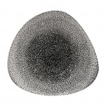 Churchill Studio Prints Raku Triangular Shallow Bowls Quartz Black 278mm