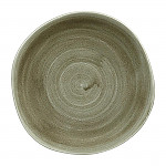Churchill Stonecast Patina Antique Organic Round Plates Green 264mm (Pack of 12)