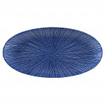 Churchill Studio Prints Agano Oval Chefs Plates Blue 347 x 173mm (Pack of 6)