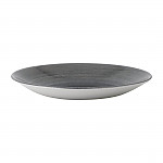 Churchill Stonecast Aqueous Deep Coupe Plates Grey 239mm (Pack of 12)