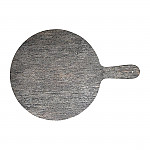 Churchill Alchemy Buffet Handled Melamine Round Paddle Boards Distressed Wood 450mm