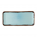 Dudson Harvest Organic Coupe Rectangular Platter Turquoise 246mm (Pack of 6)