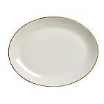 Steelite Brown Dapple Oval Coupe Plates 305mm (Pack of 12)