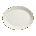 Steelite Brown Dapple Oval Coupe Plates 202mm (Pack of 24)