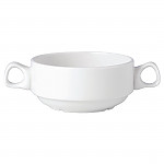 Steelite Simplicity White Handled Stacking Soup Cups 285ml (Pack of 36)
