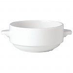 Steelite Simplicity White Lugged Stacking Soup Cups 285ml (Pack of 36)