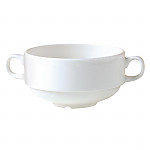 Steelite Monaco White Stacking Handled Soup Cups 285ml (Pack of 36)